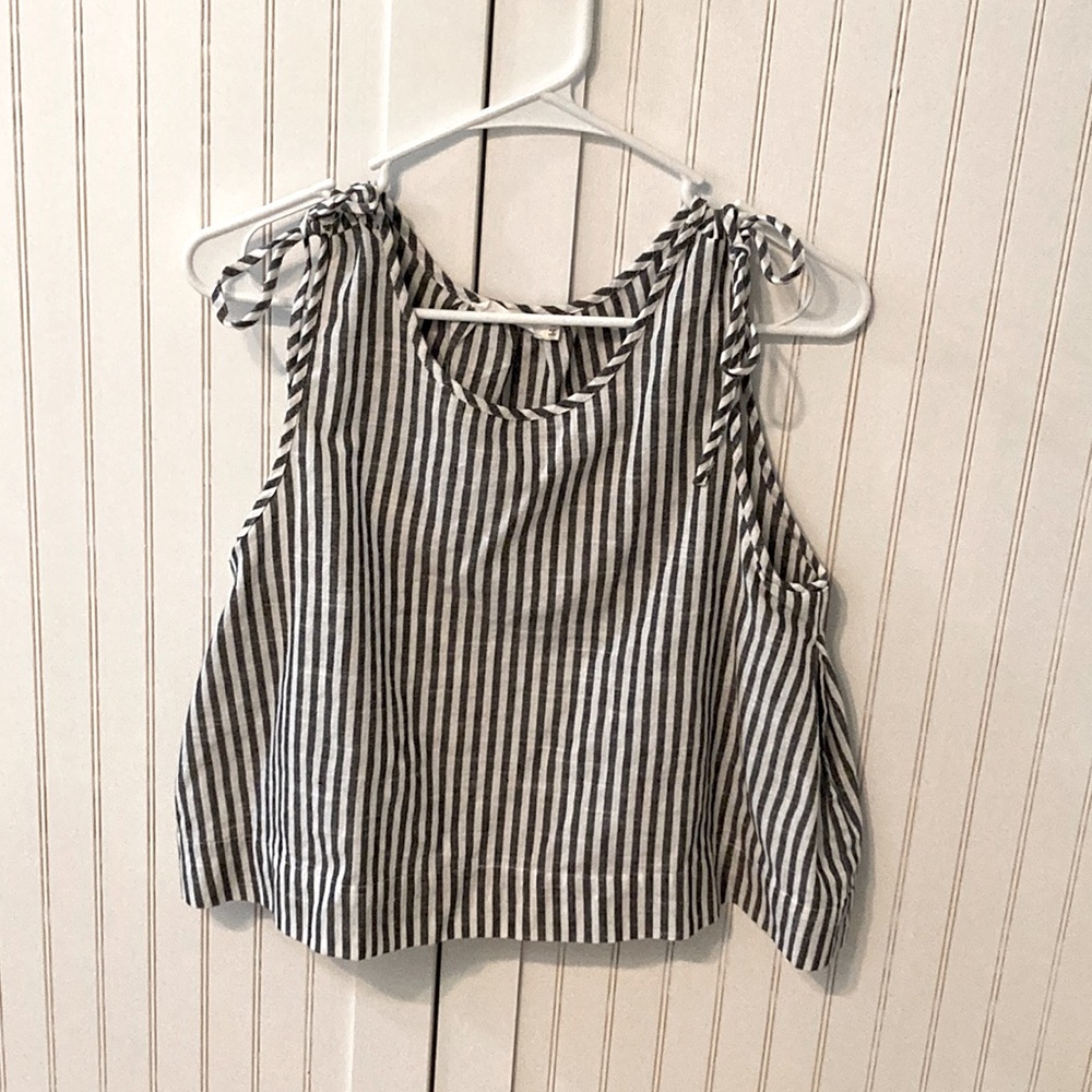 navy and white summer top